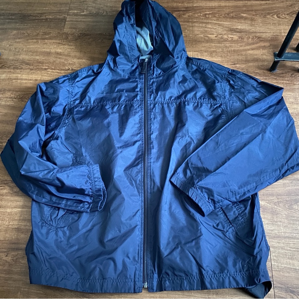 GAP Men's Navy Hooded Windbreaker Jacket size Large